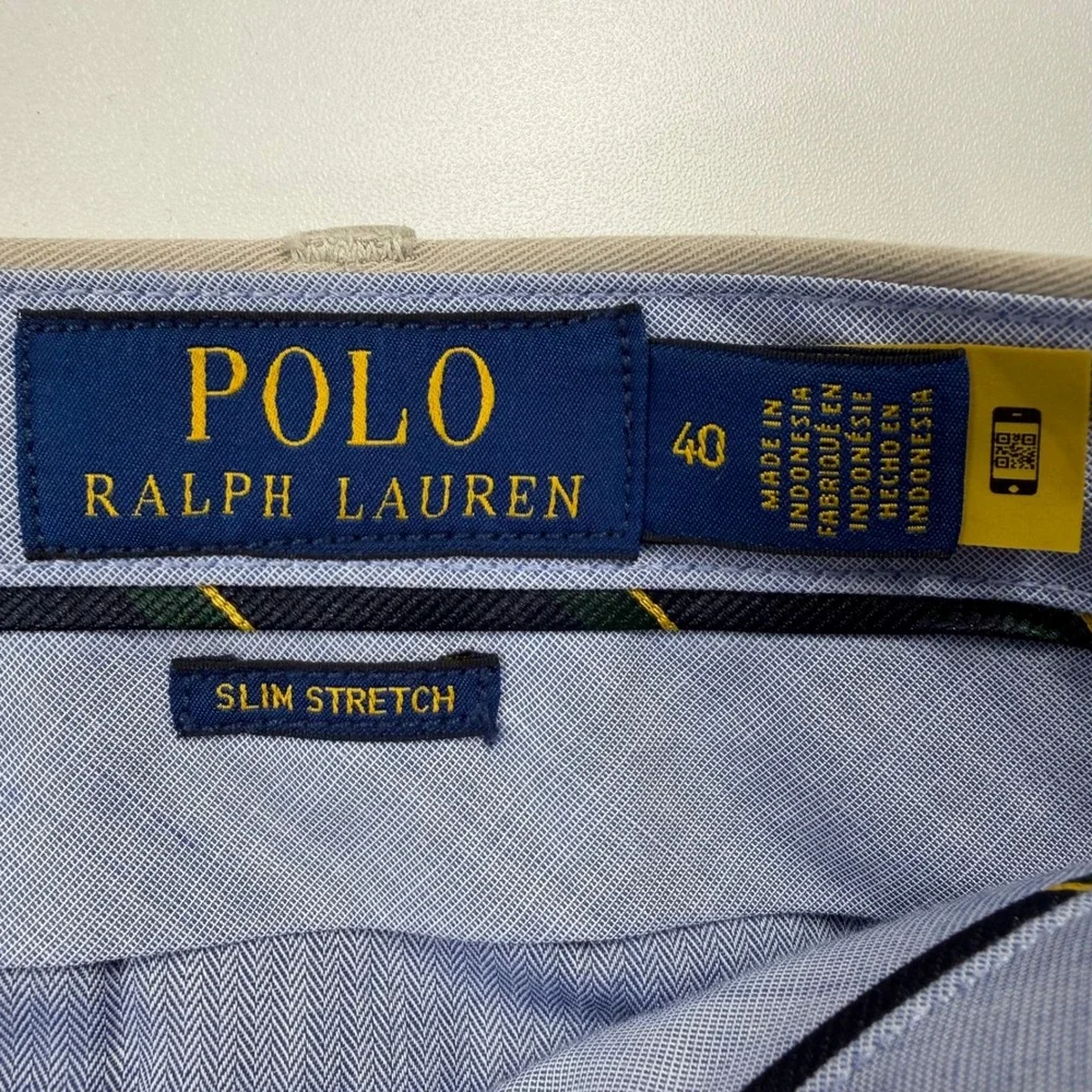 Polo Ralph Lauren Chino Shorts Mens 40 Beige Slim Stretch Twill Golf Casual
